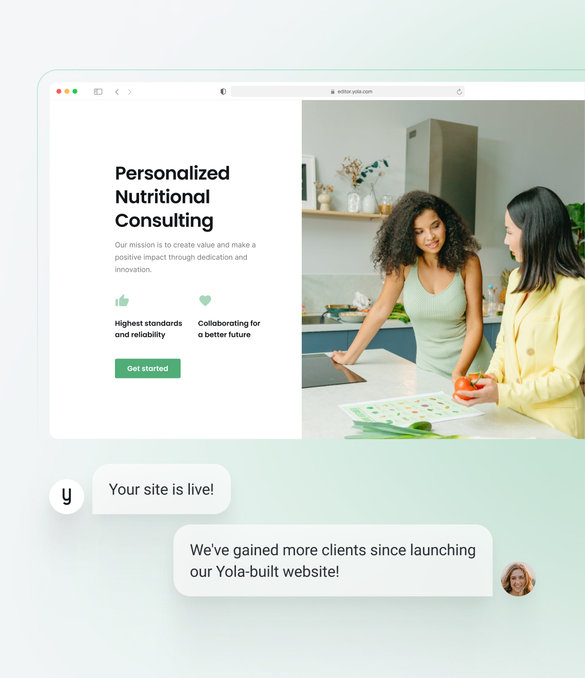 How to make a nutritionist website