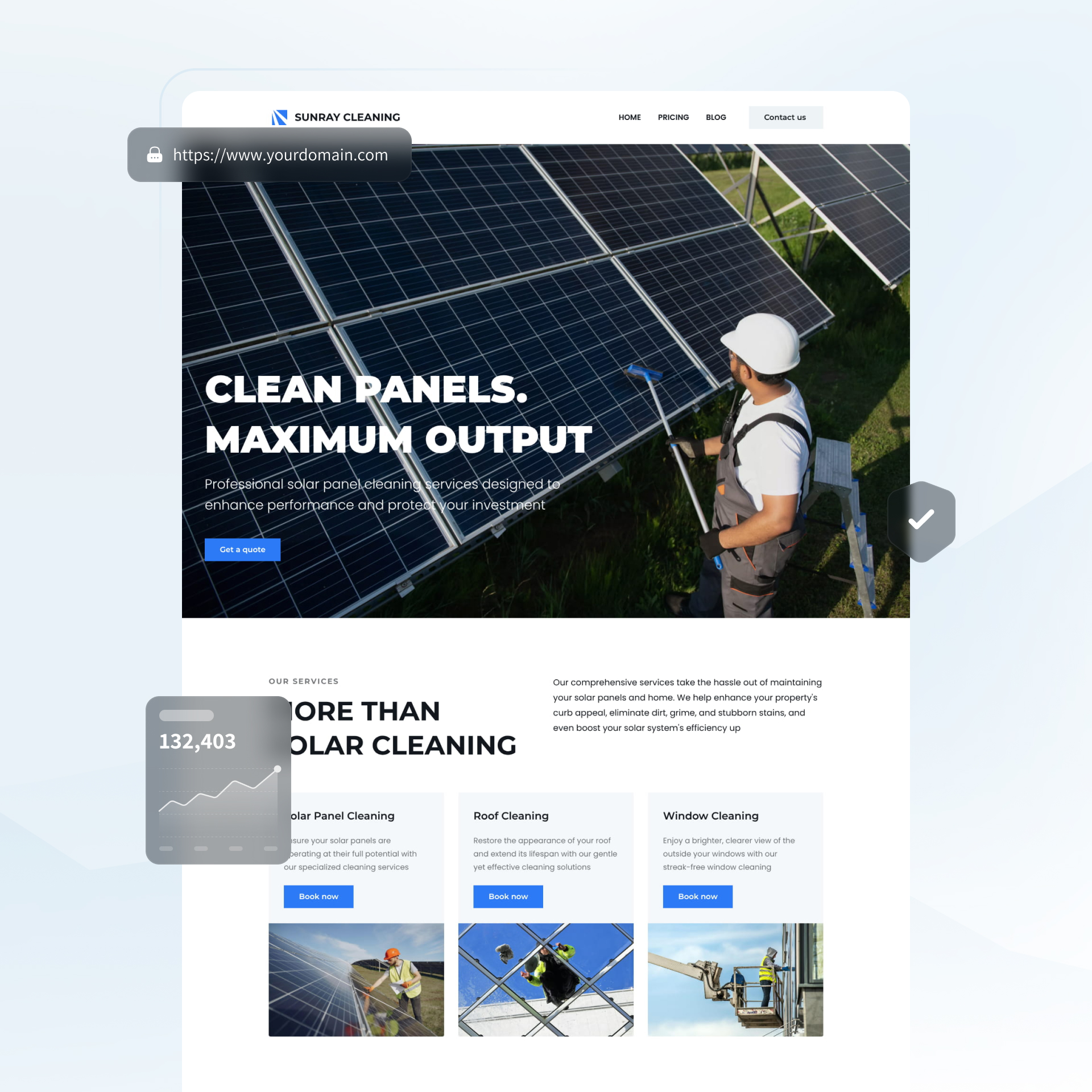 solar website builder