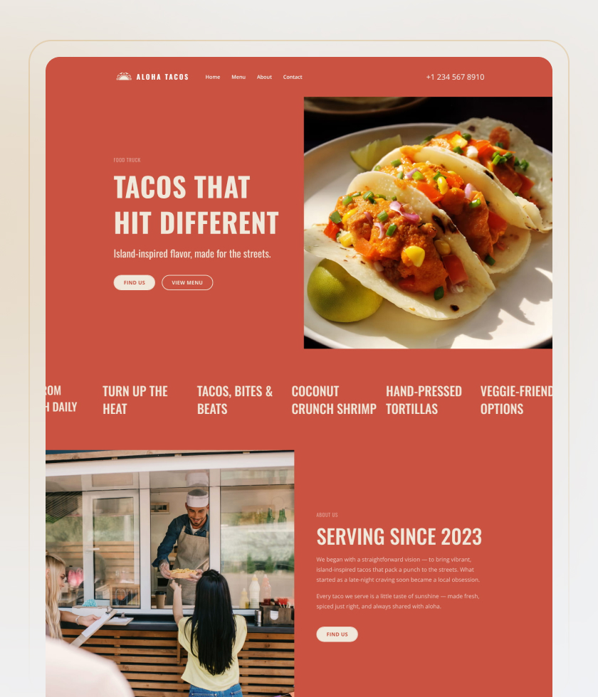 Red website template 2