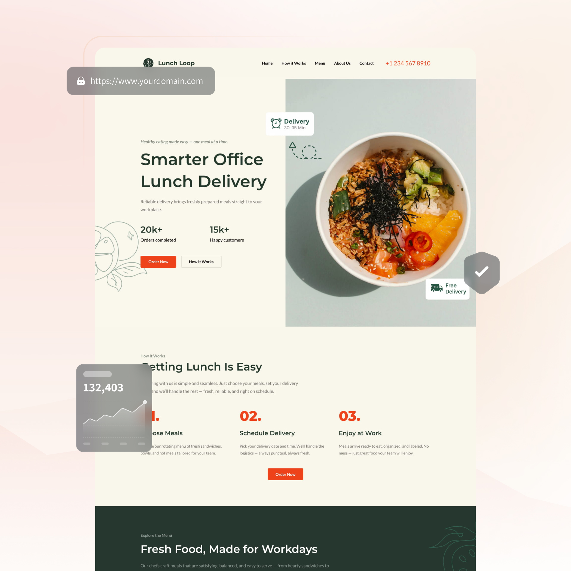 food delivery website builder