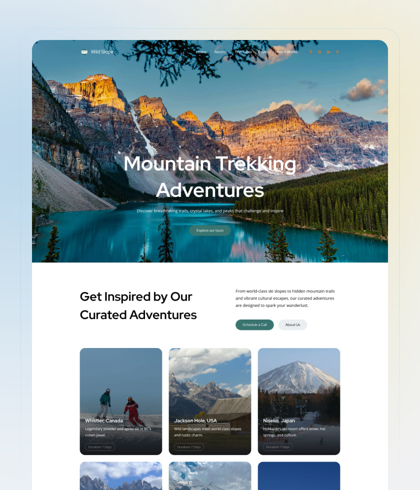 Polished website template 5