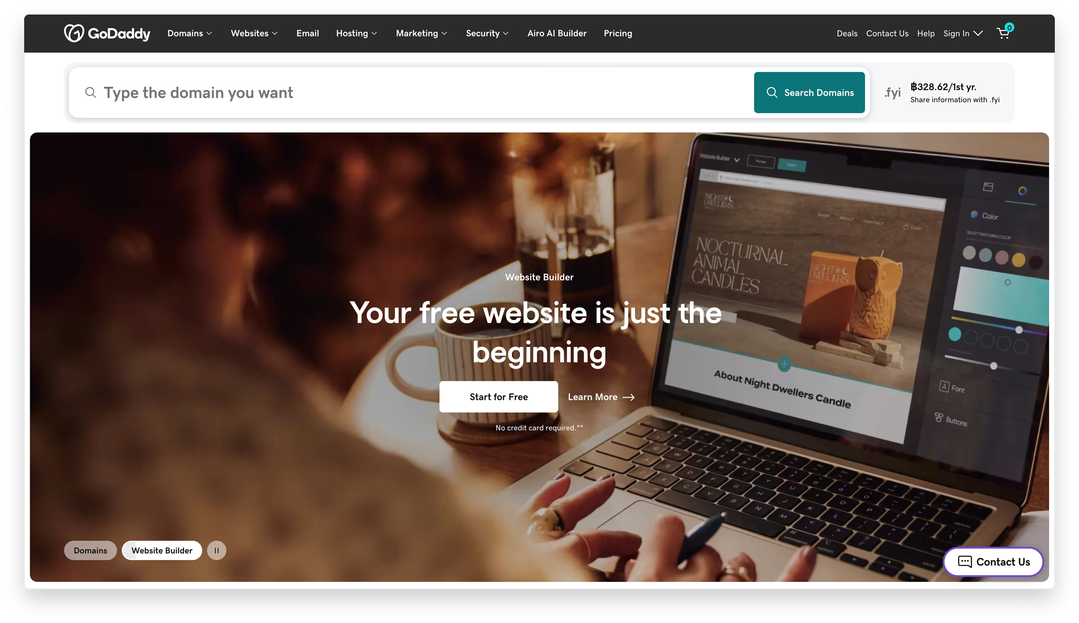 GoDaddy website builder for roofing companies