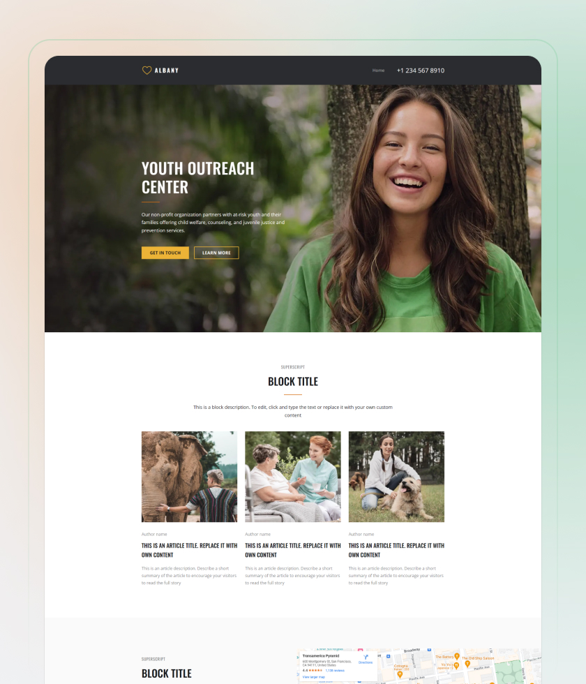 Pet sitting website template 4