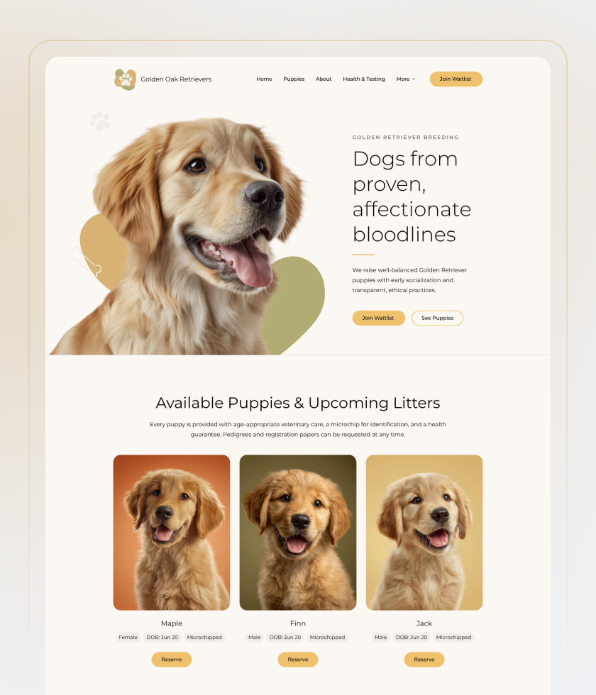 Yellow website template 2