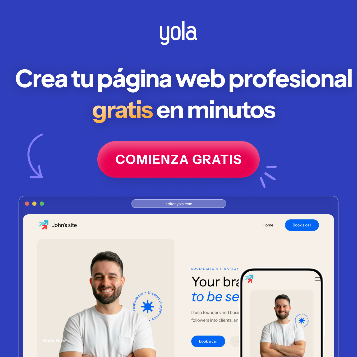 Construye tu página web gratis con Yola