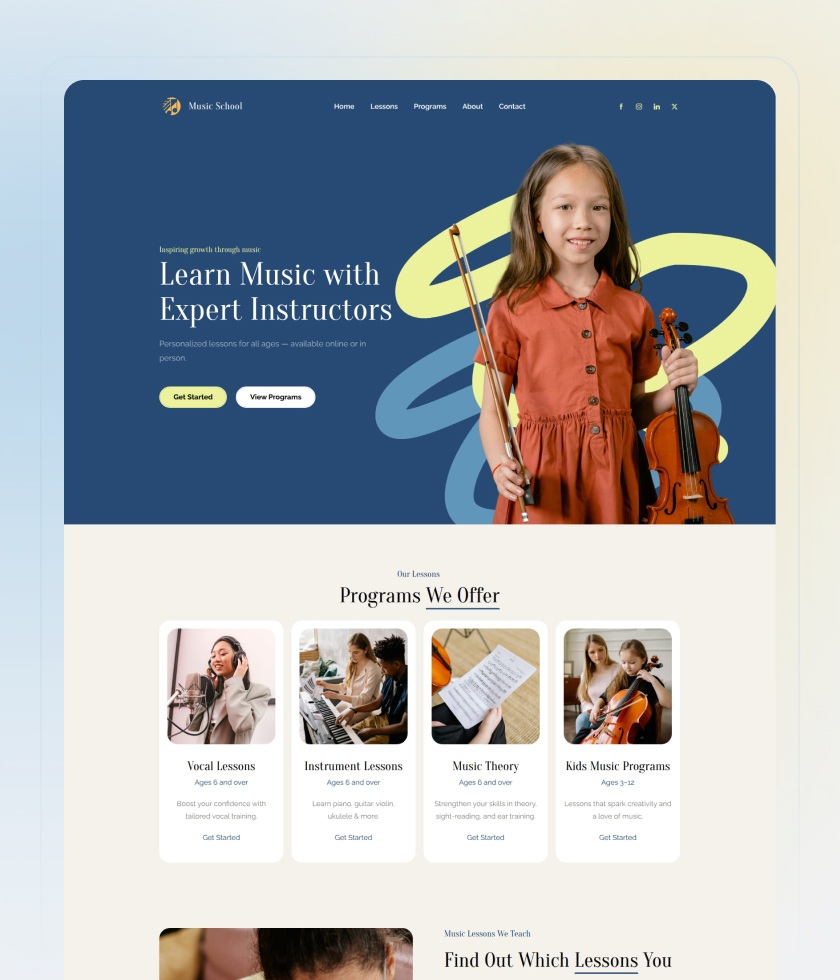 Sophisticated website template 4