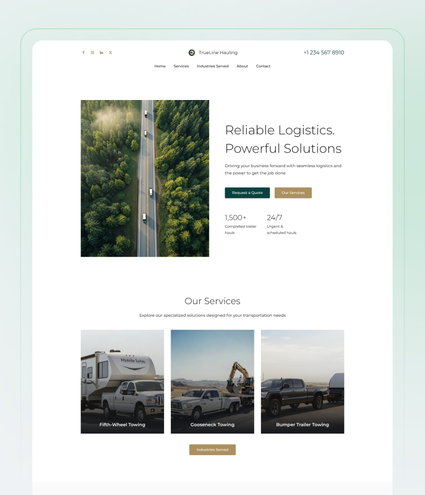 Neutral website template 6