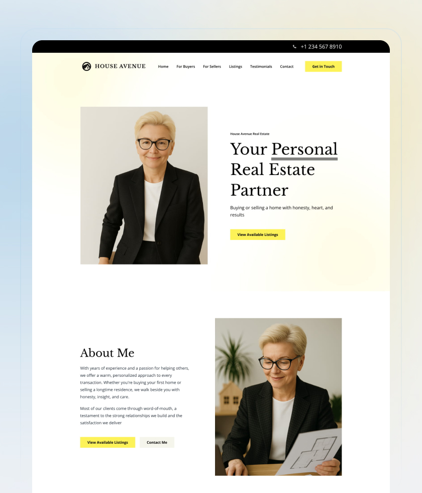 Yellow website template 6