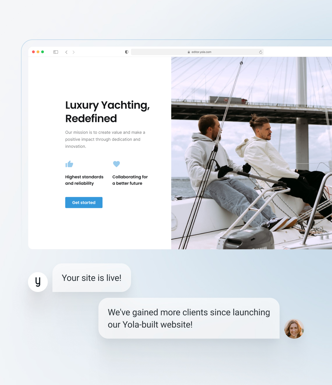 Build a site using a simple website template
