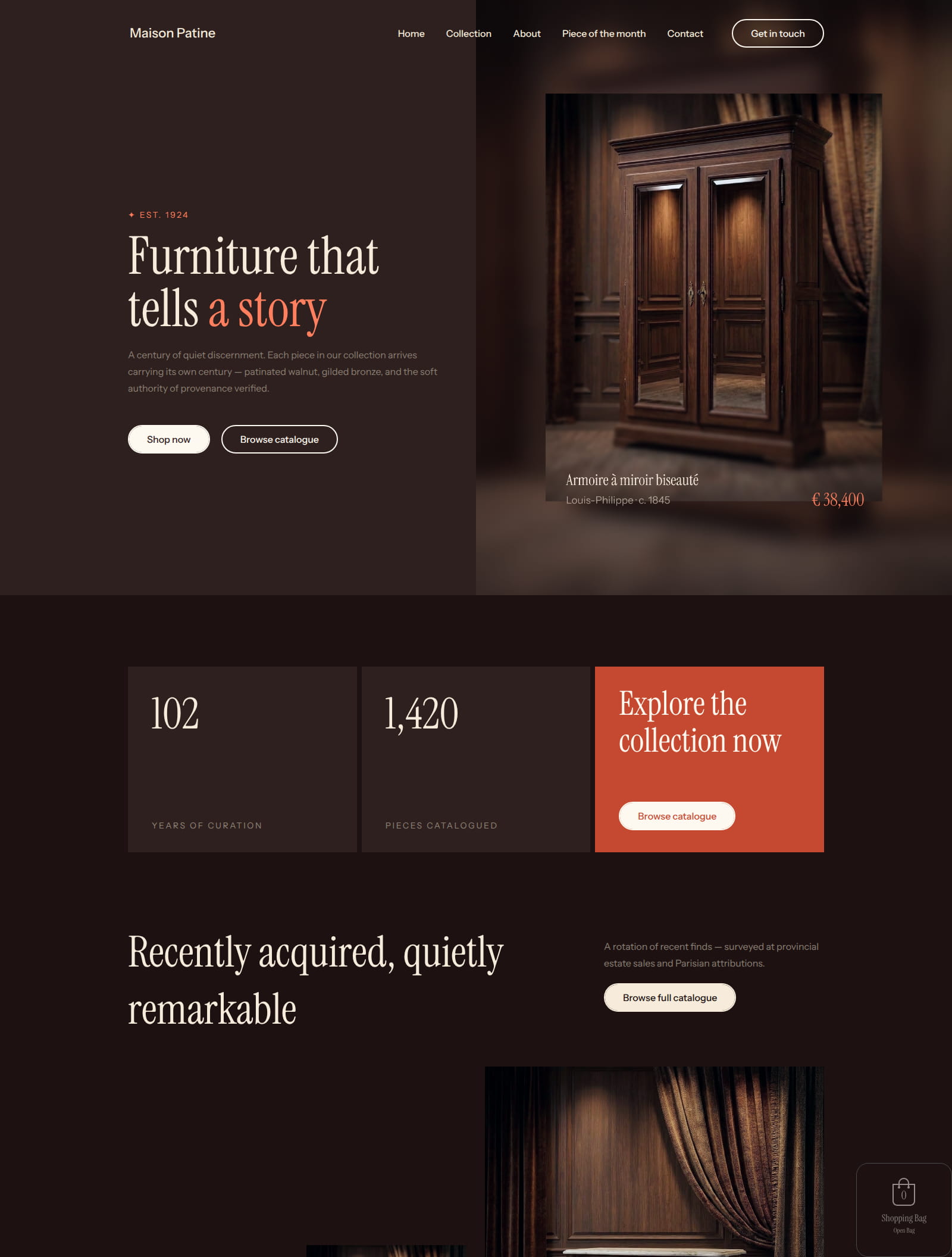 Vorschau der Website-Vorlage „Antique Store“
