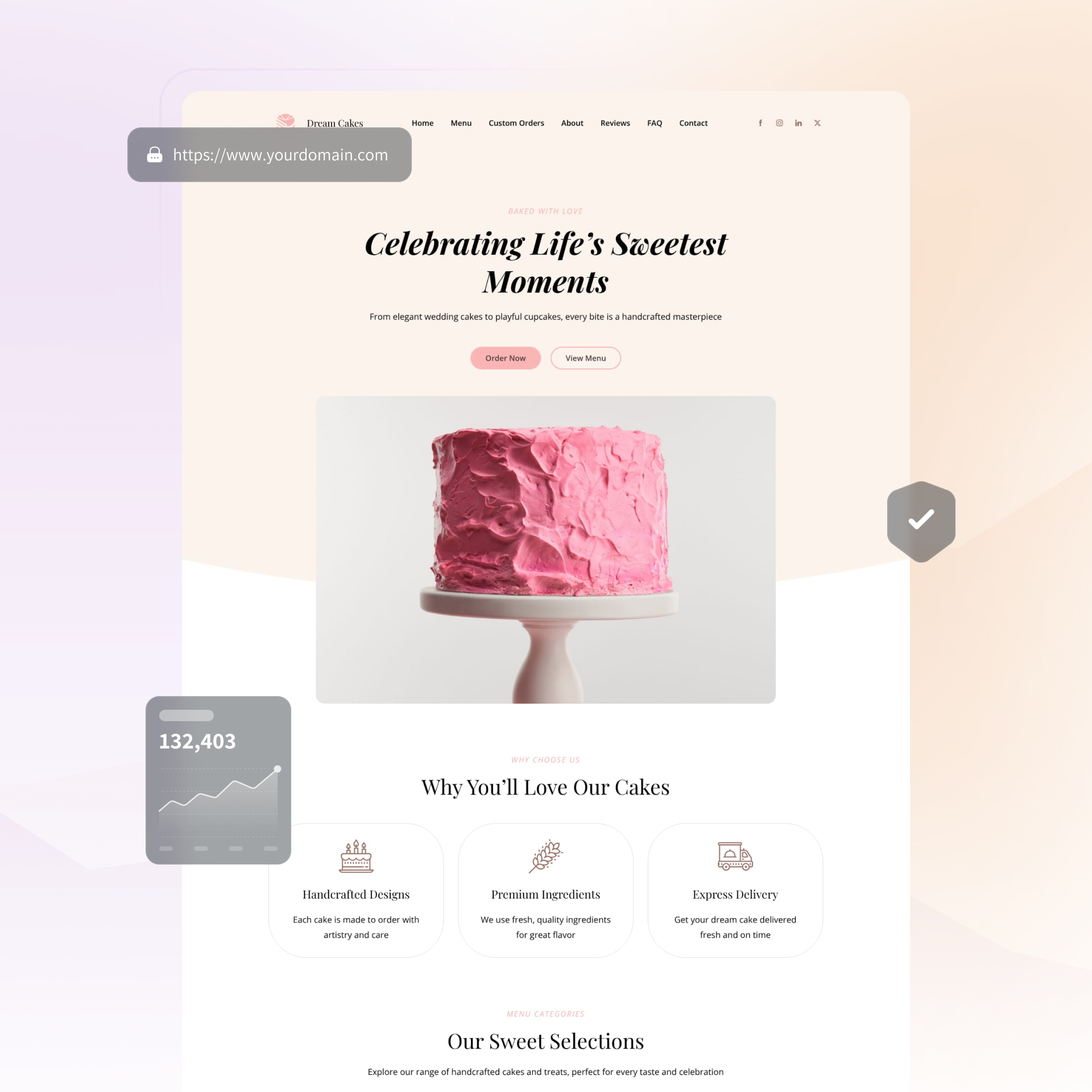 Best pink website templates