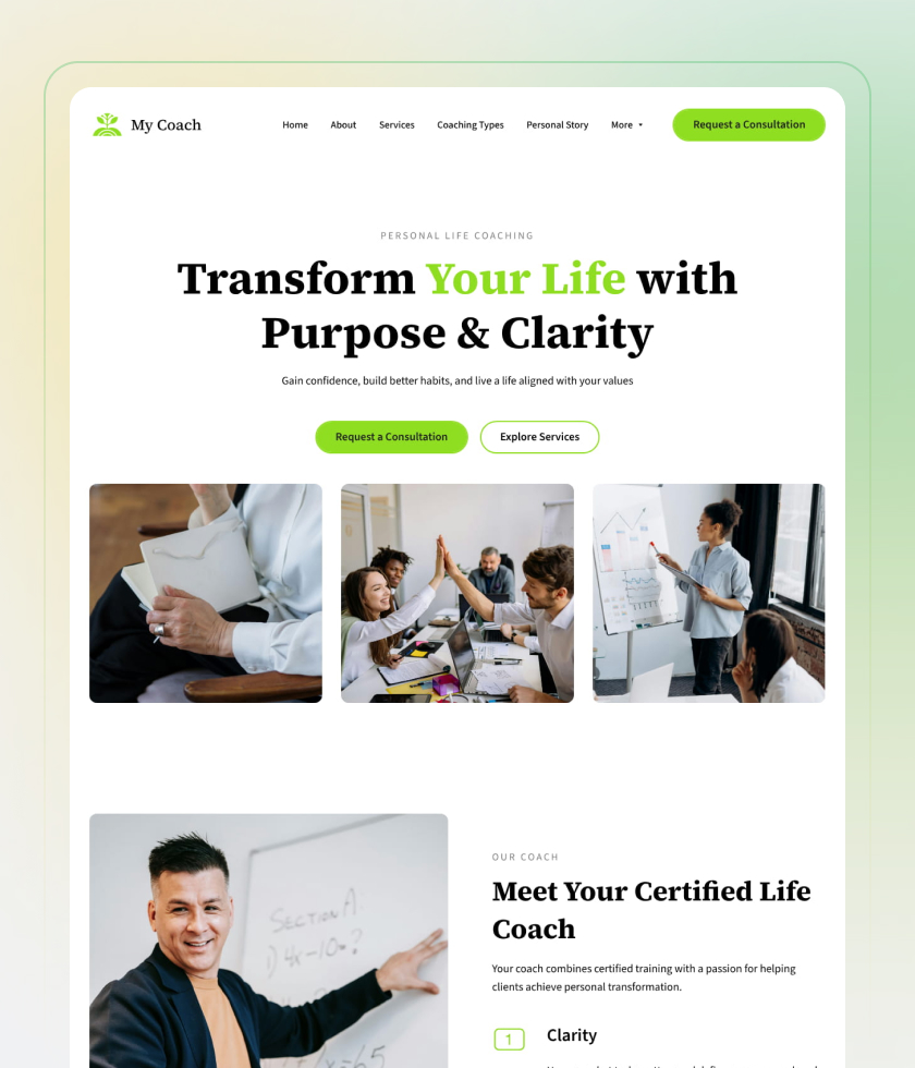 Anteprima del modello Life Coach