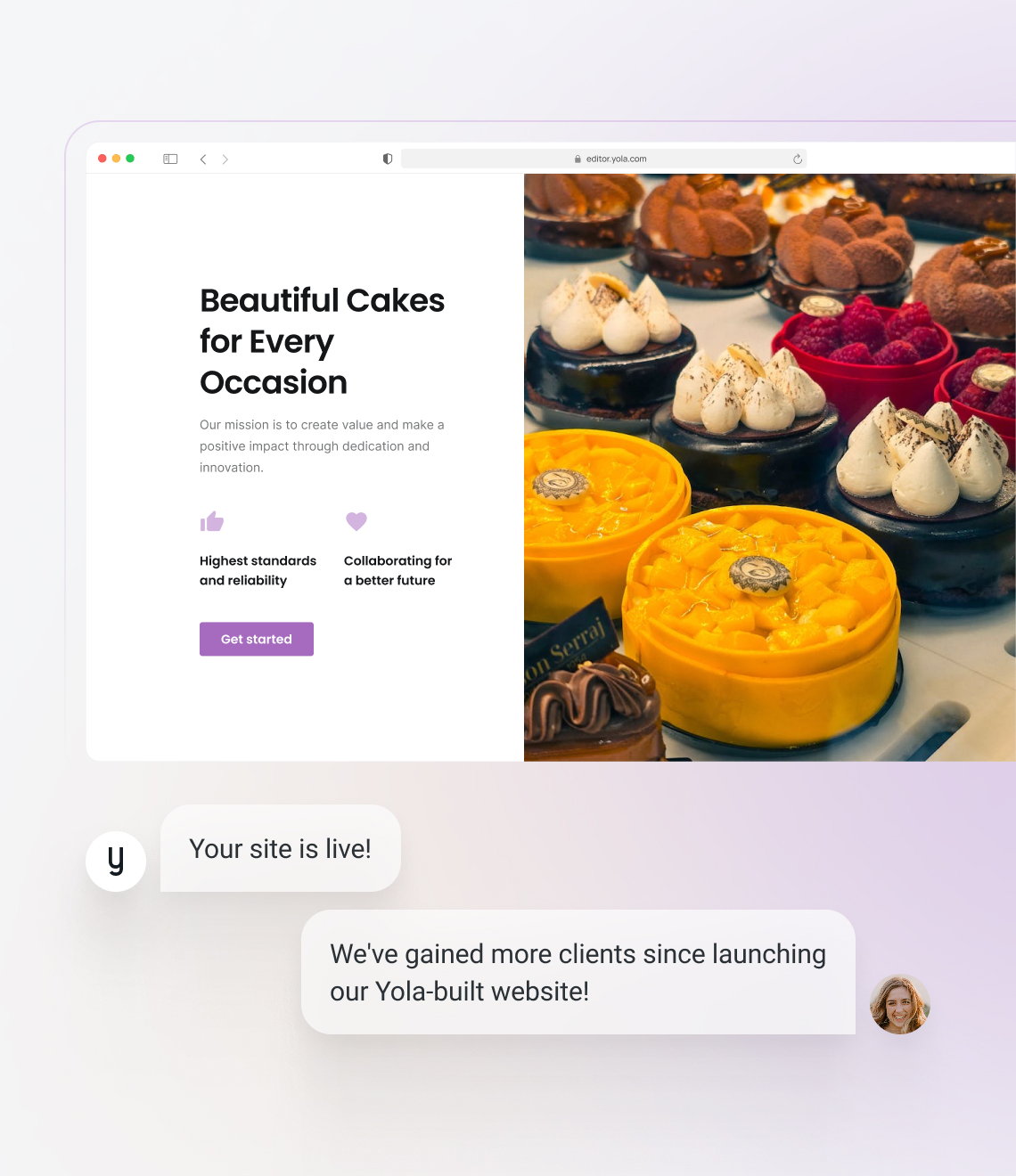 Make a website using a brown website template from Yola