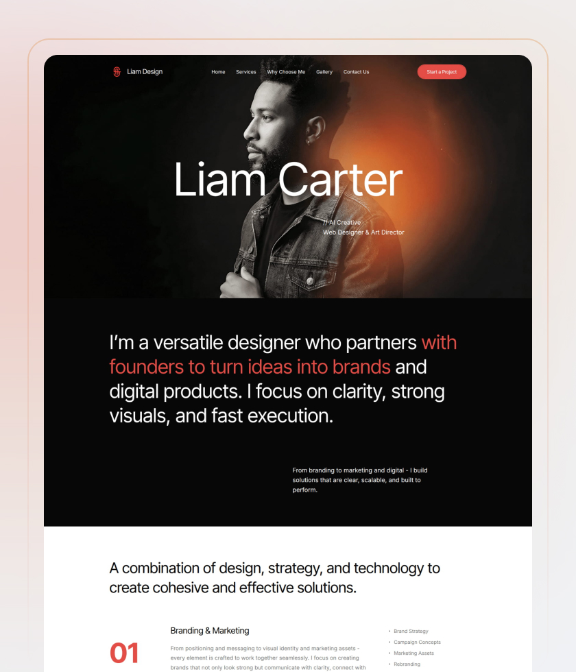 Red website template 3