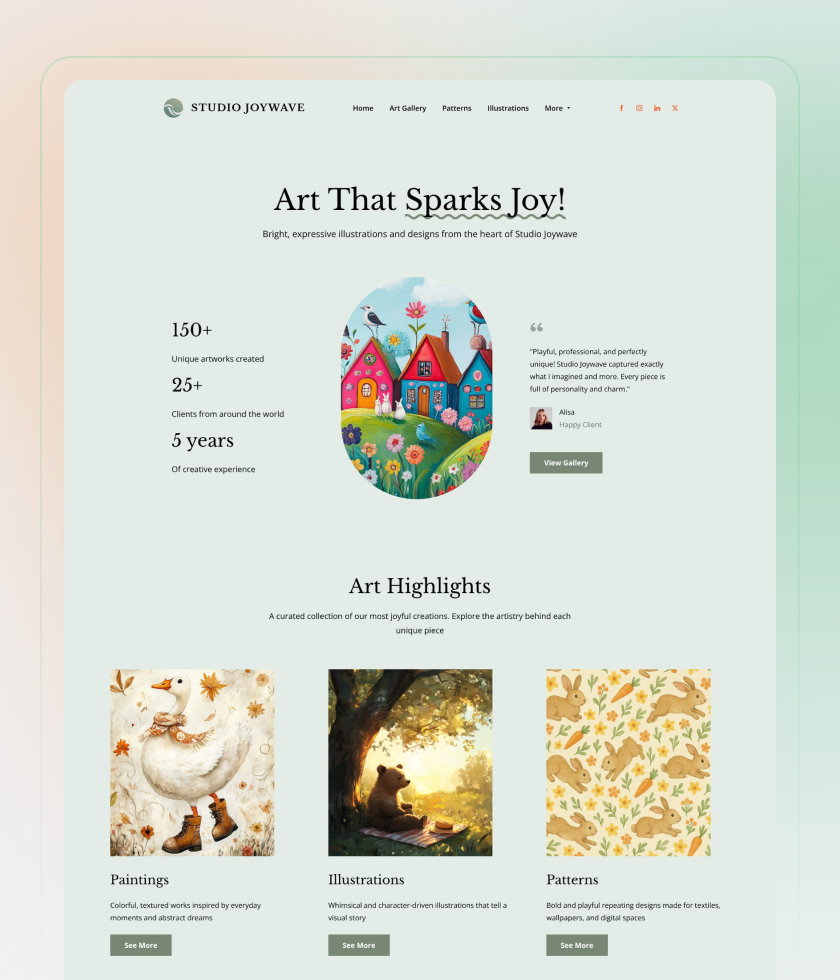 Green website template 2