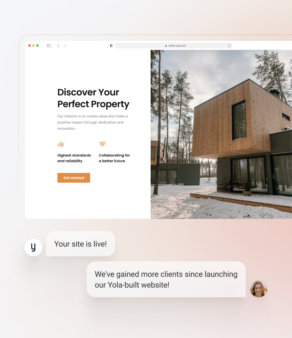 Build a site using a scandinavian website template