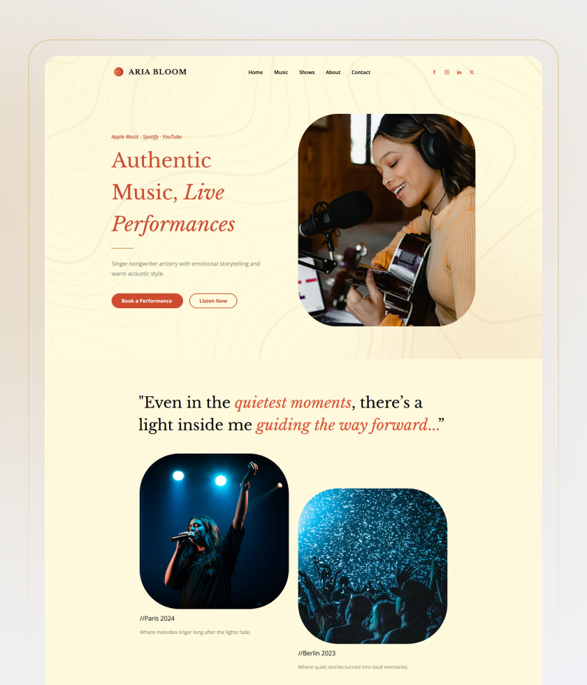 Yellow website template 3