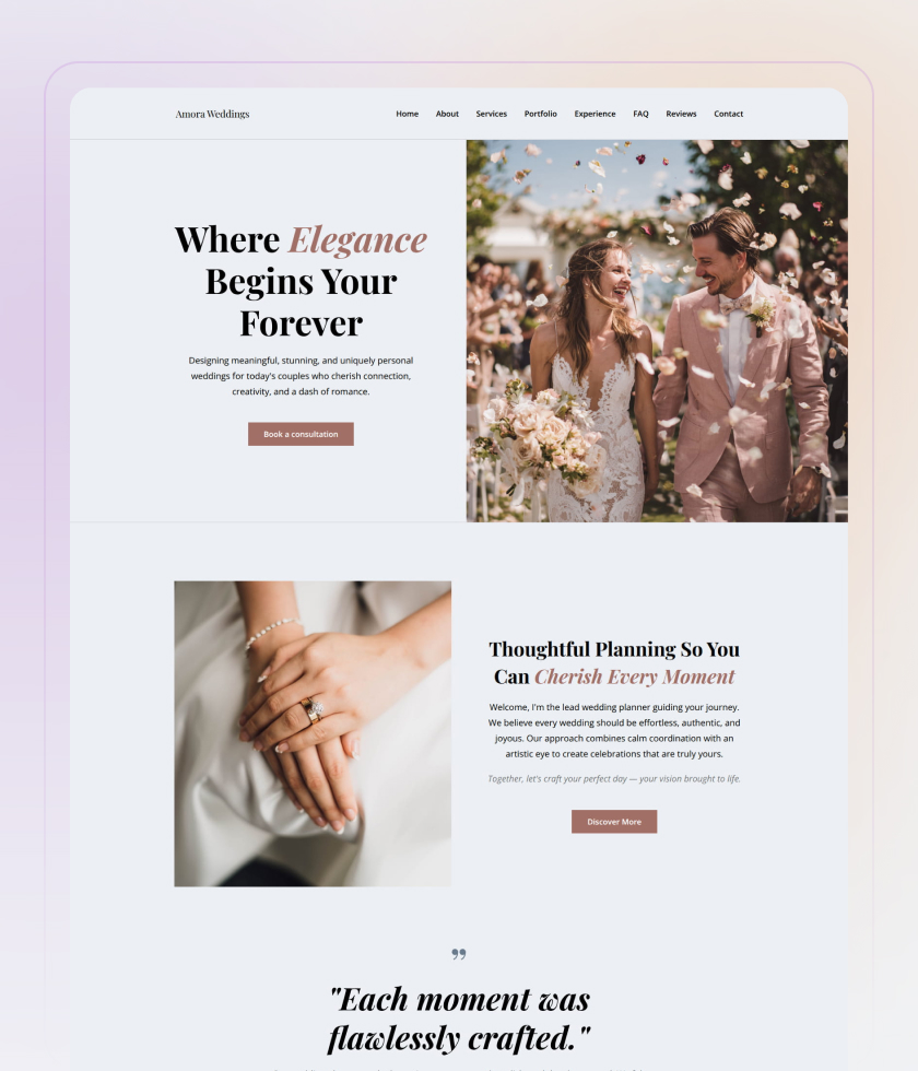 Pastel website template 3