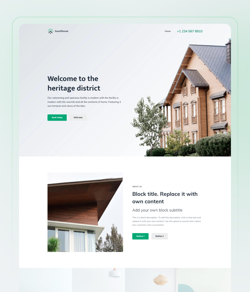 Scandinavian website template 3