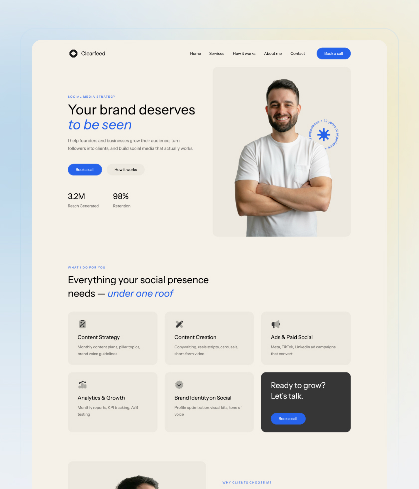 Conversion-focused website template 2