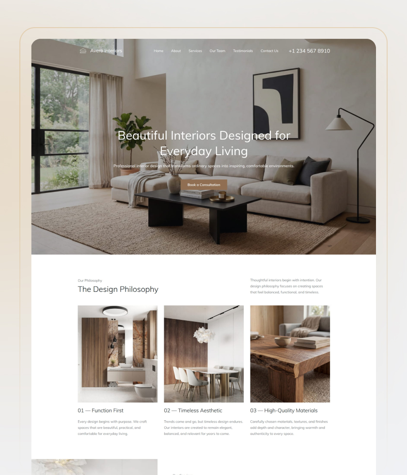 Simple website template 3