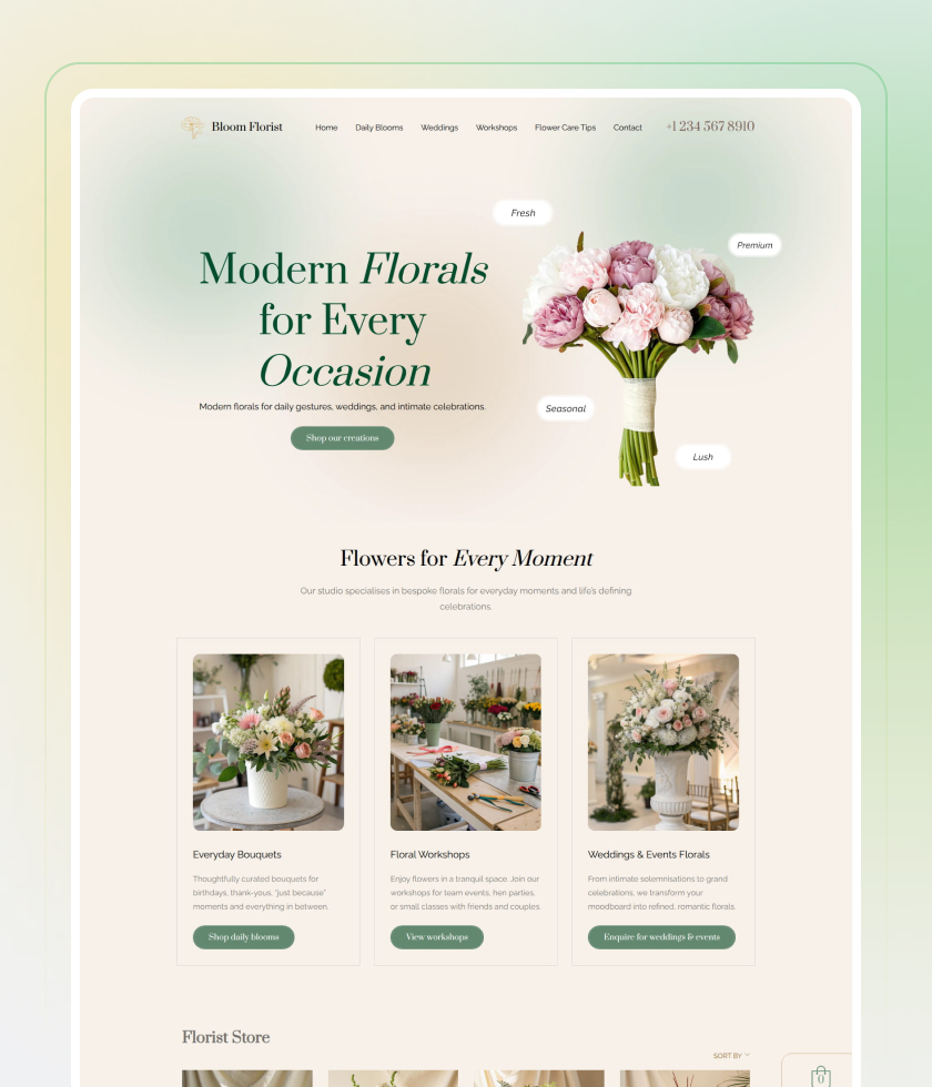 Gradient website template 1