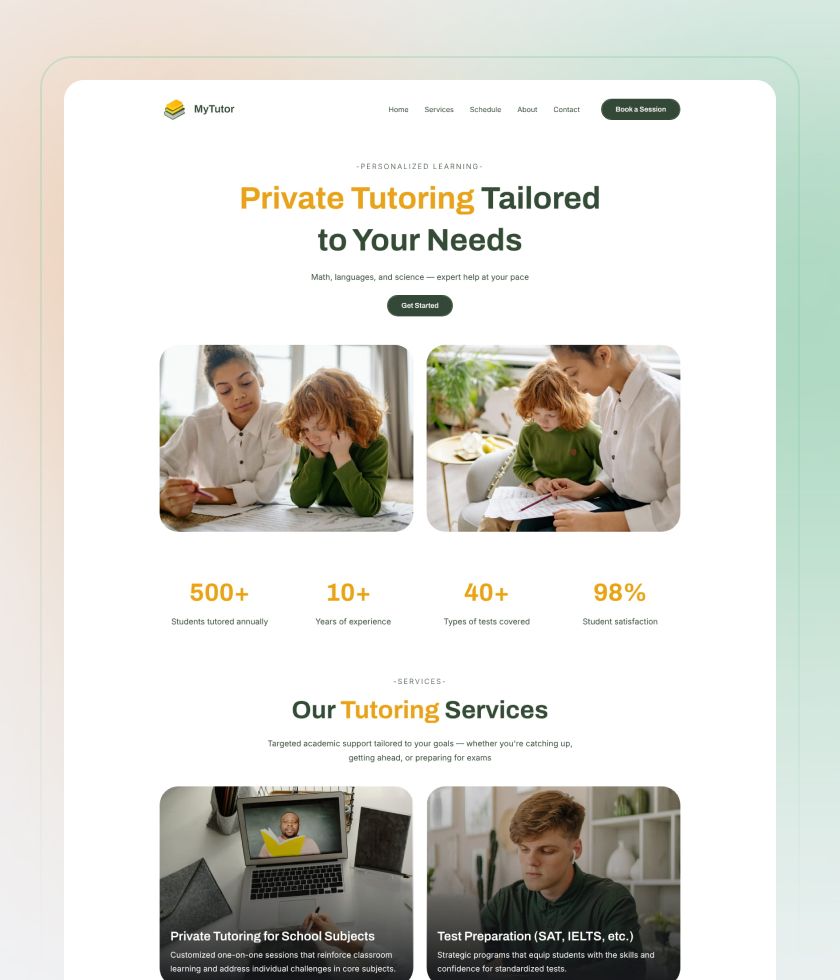 Modern website template 7
