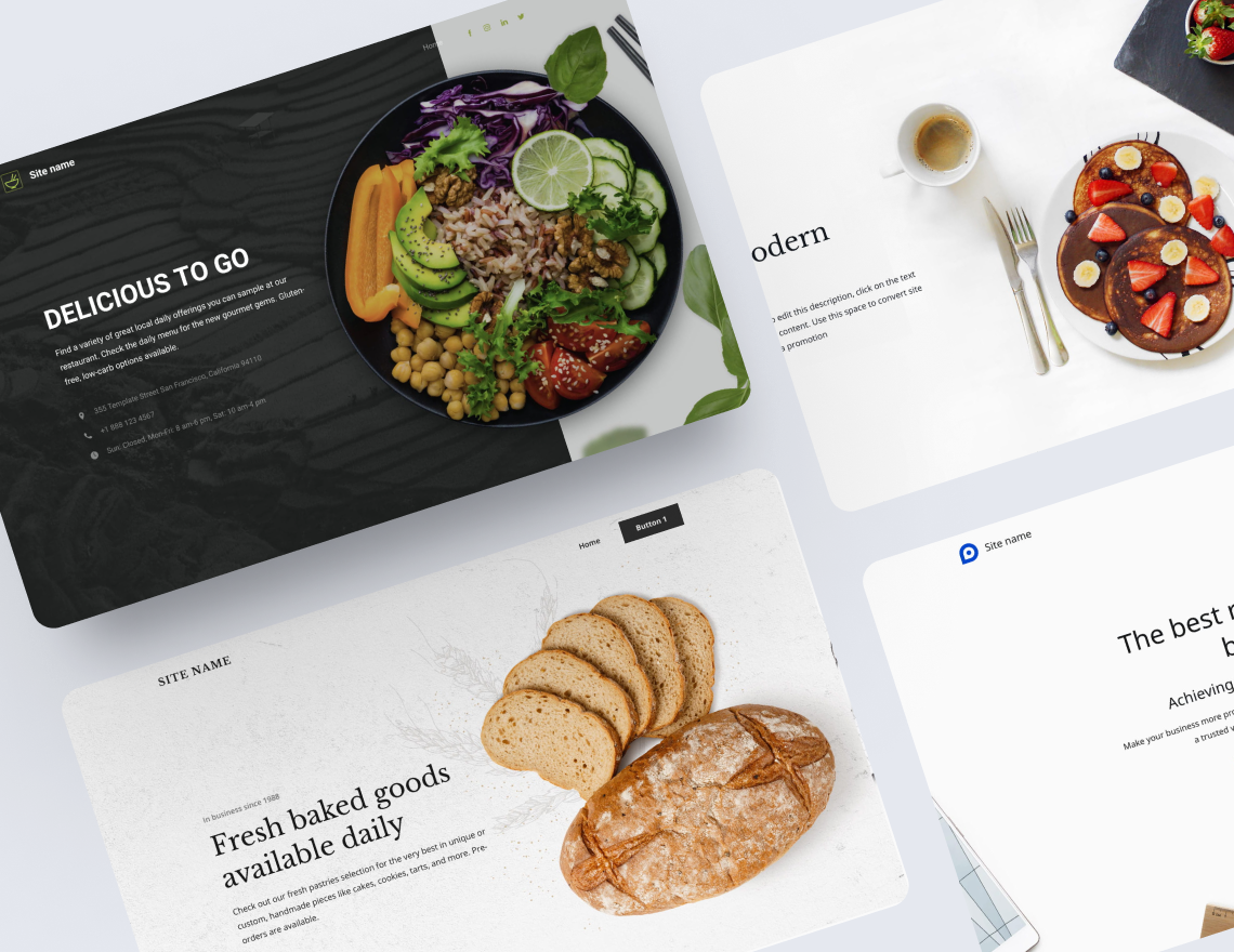 Food delivery website template