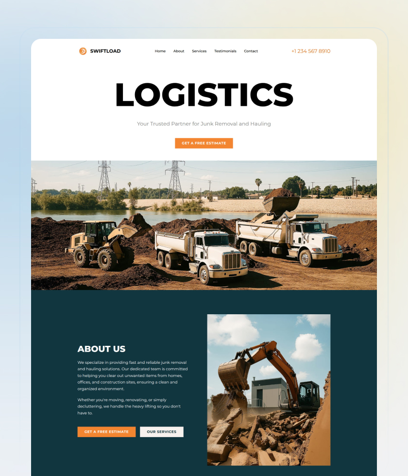 Mobile-first website template 6