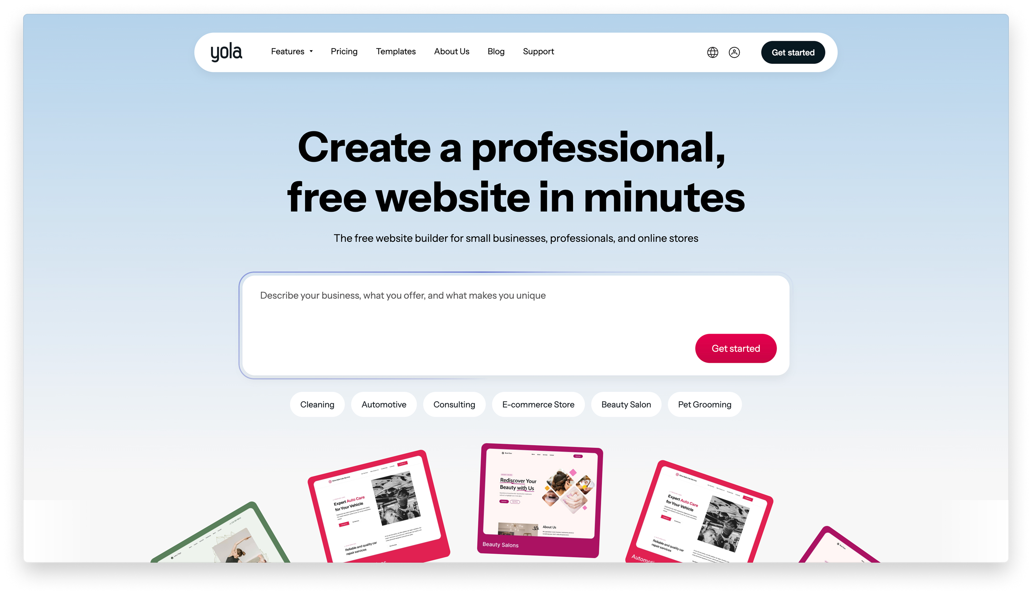 Yola website builder for locksmiths