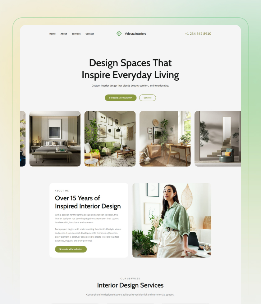 Timeless website template 2