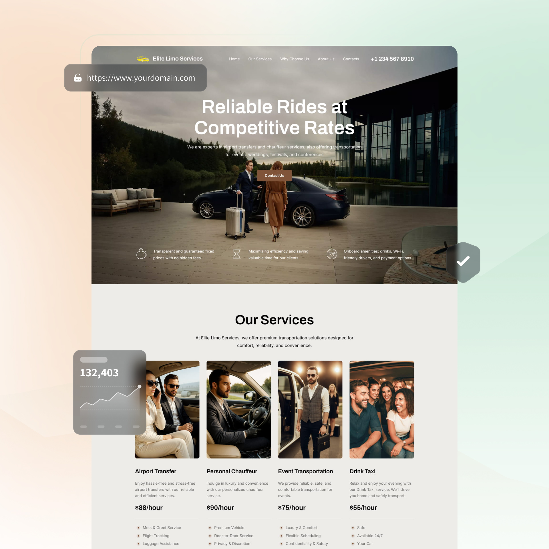 transport website builder