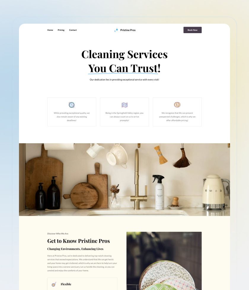 Cute website template 7