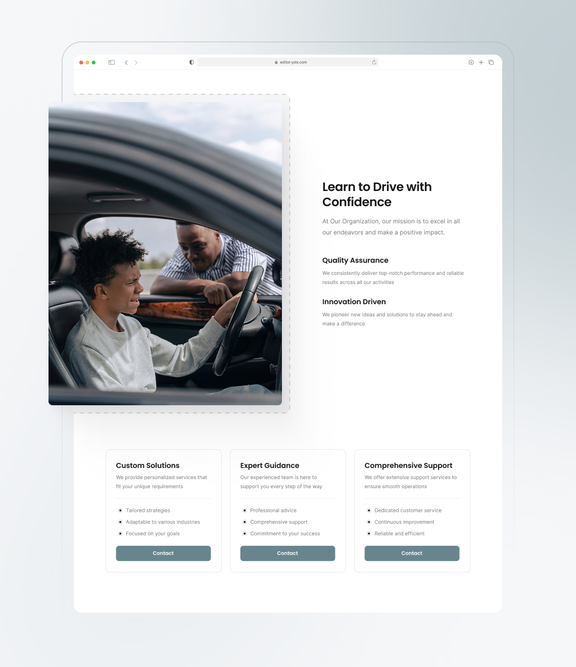 How to build a driving school site