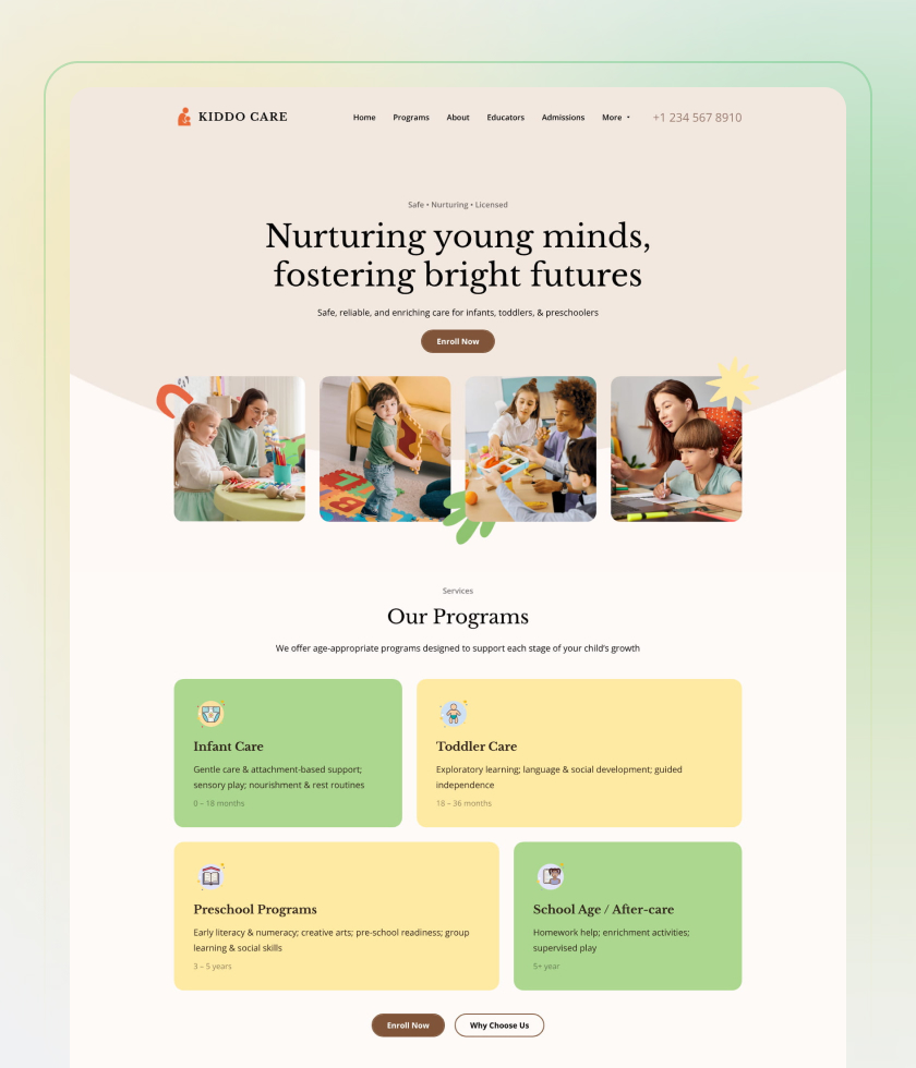 Warm website template 3