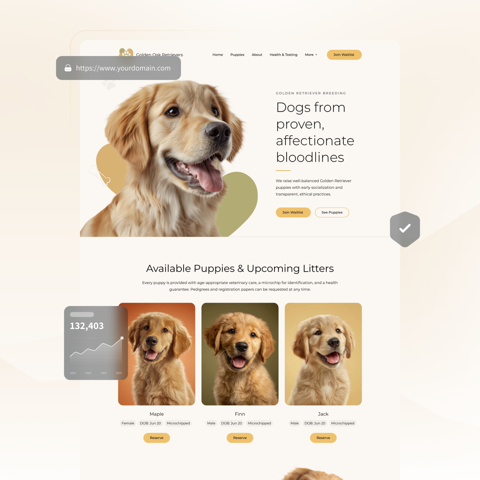 dog breeder website builder
