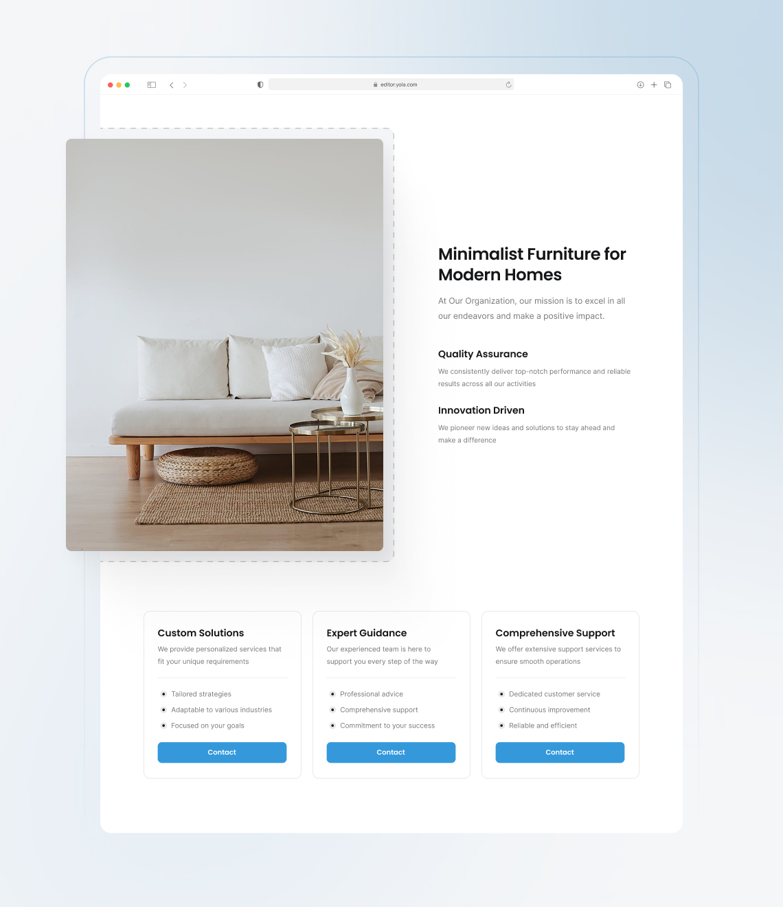 How to launch a furniture website easily