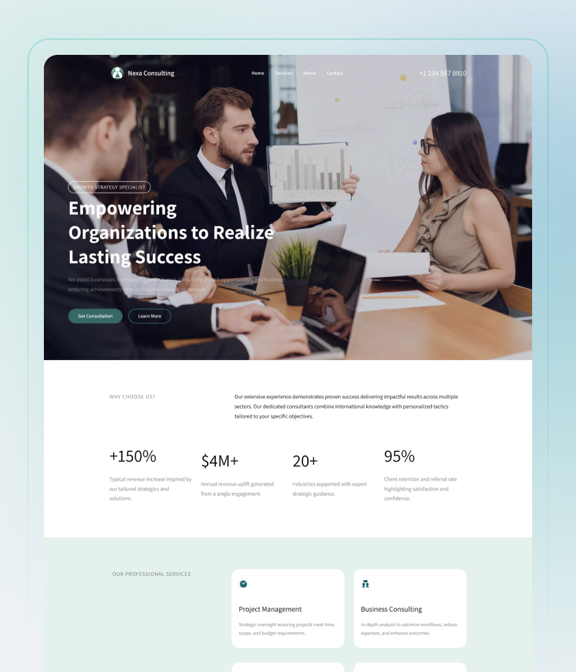Conversion-focused website template 7