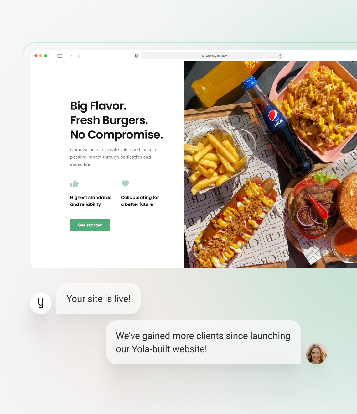 Launch a website using a red website template