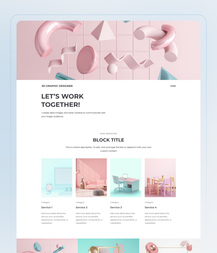 Geometric website template 6