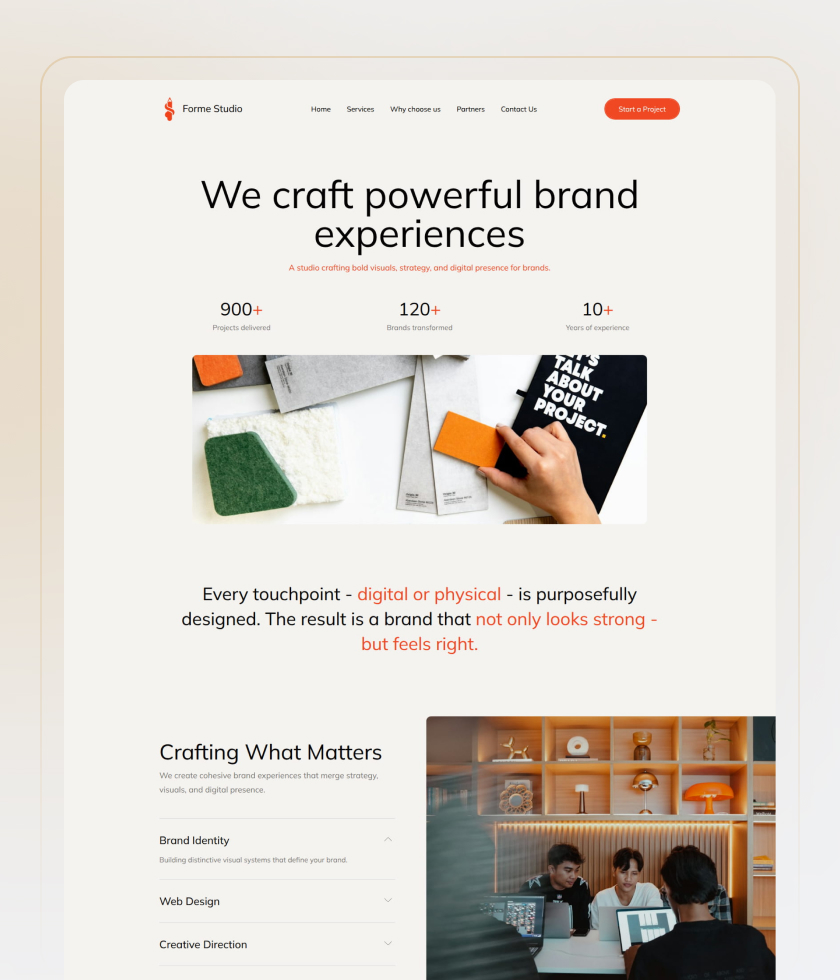Orange website template 6