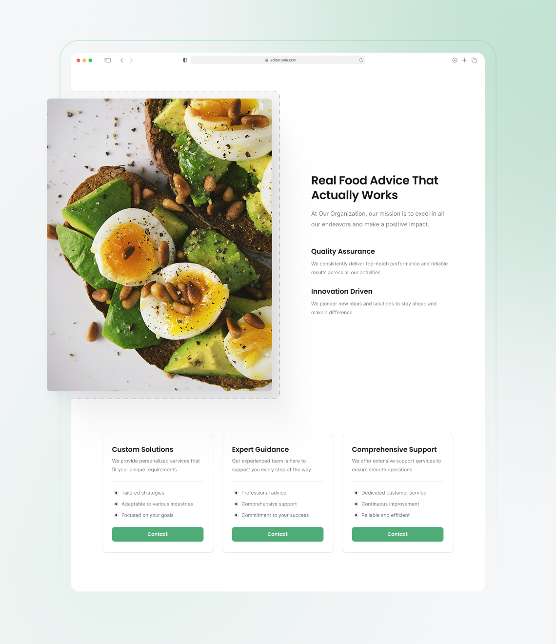How to build a nutrition site