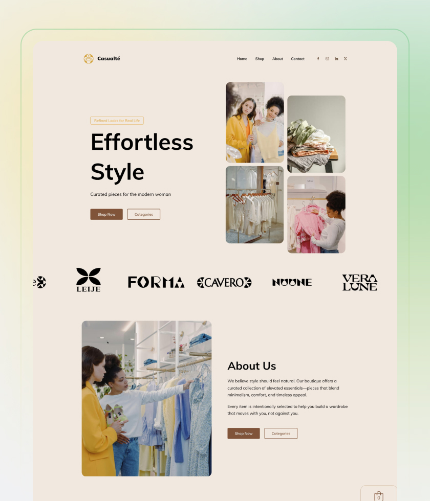 Brown website template 3