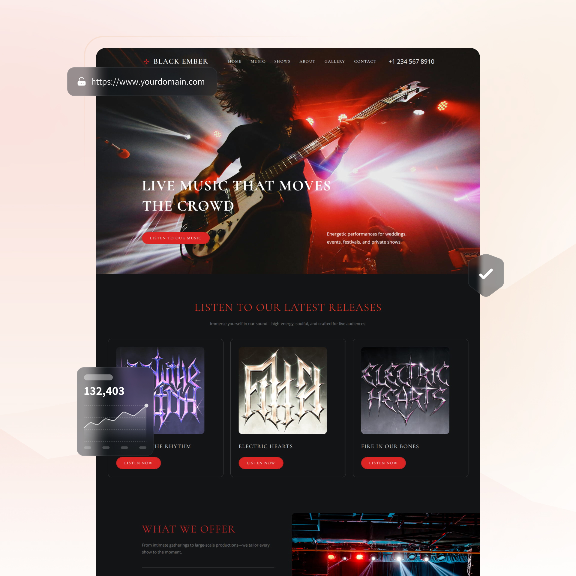 Best black website templates