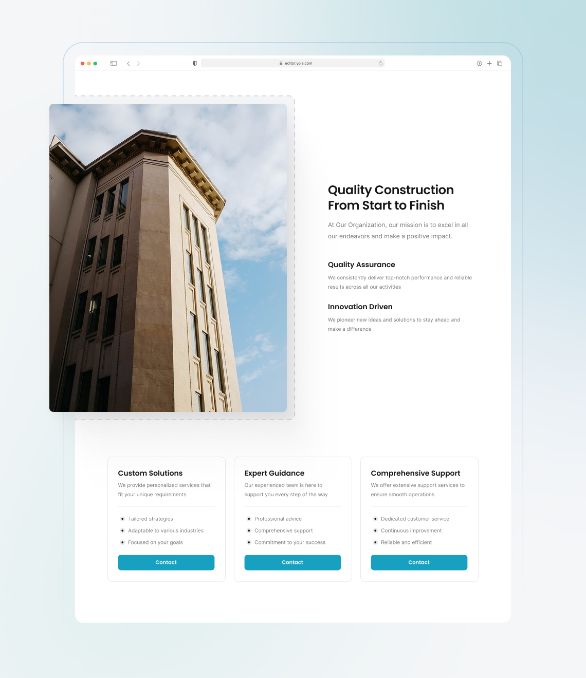 How to build an architect site
