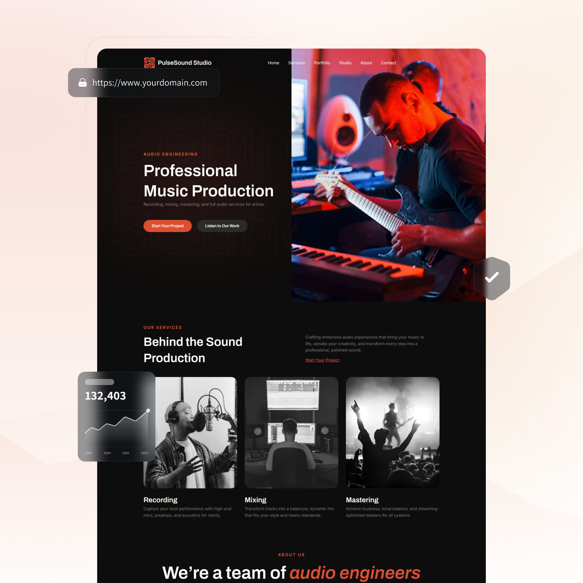 record label website builder