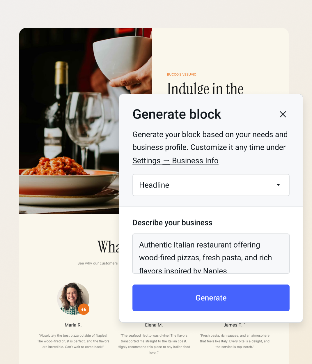 Yola IA pour pages d'atterrissage