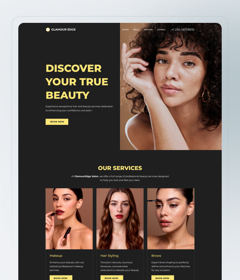 Black website template 7