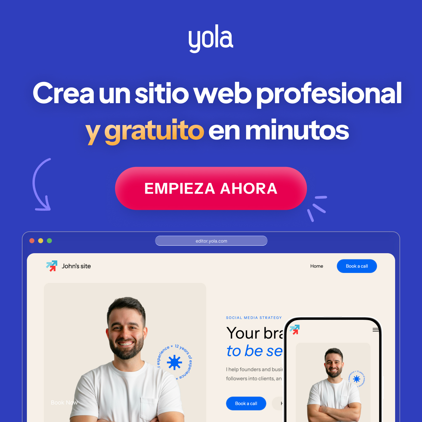Construye tu sitio gratis con Yola