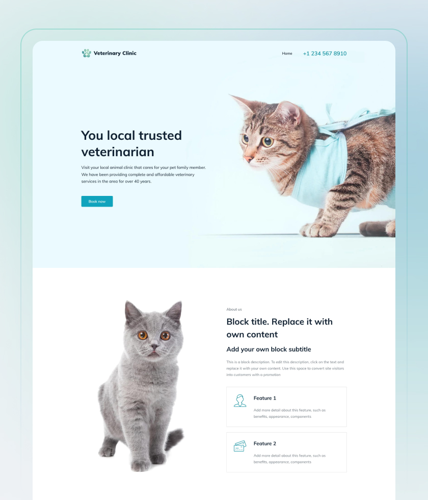Blue website template 7